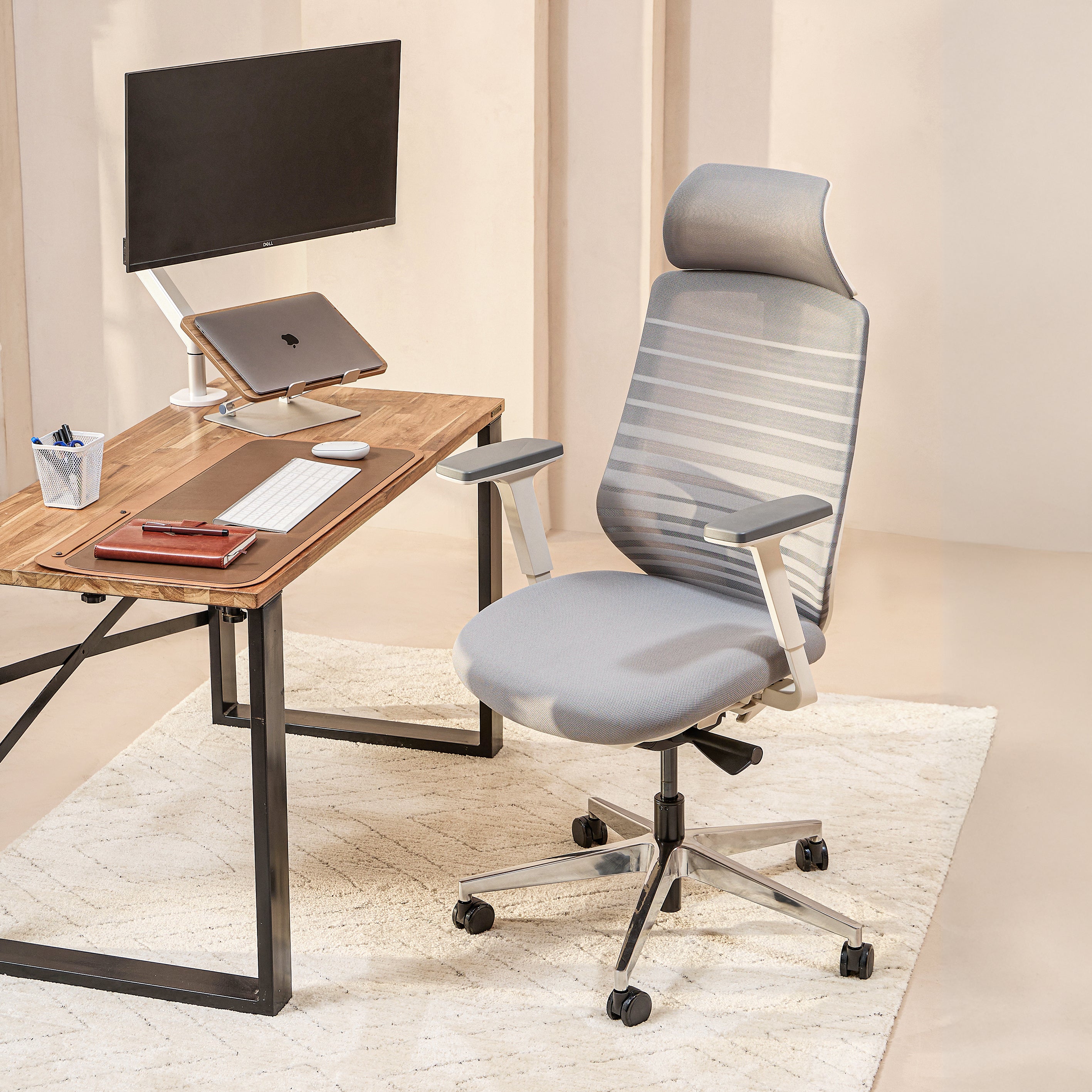 Model 11 Ergonomic Office Chair | Grey | Nylon Base