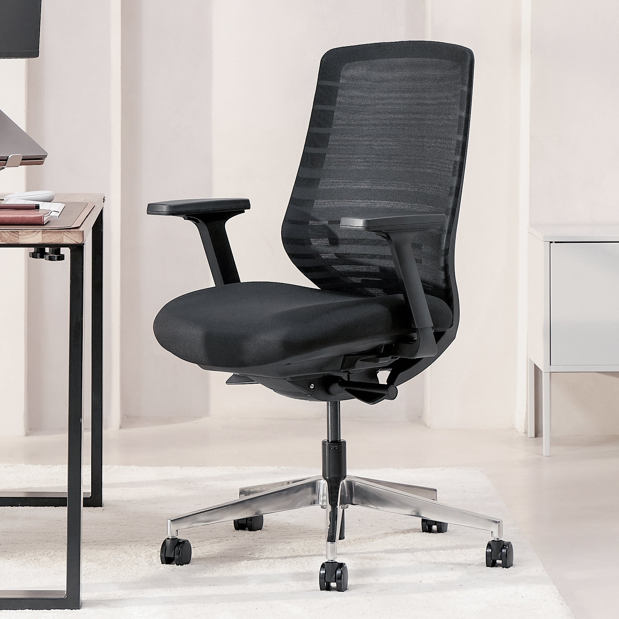 Model 11 Ergonomic Office Chair | Black | Metal Base