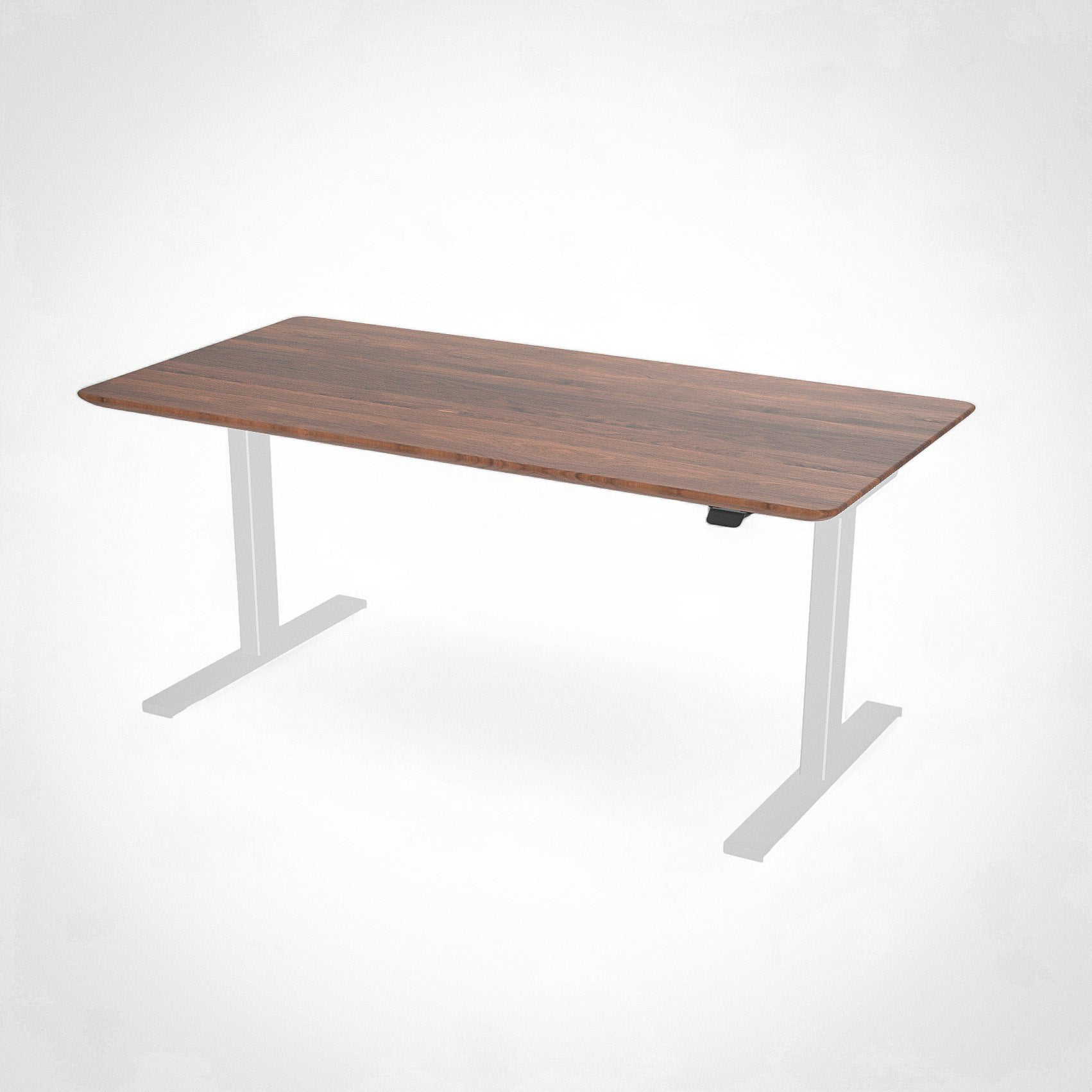Model 304 | Solid Wood Height Adjustable Desk (60"x30") | Walnut | White Legs