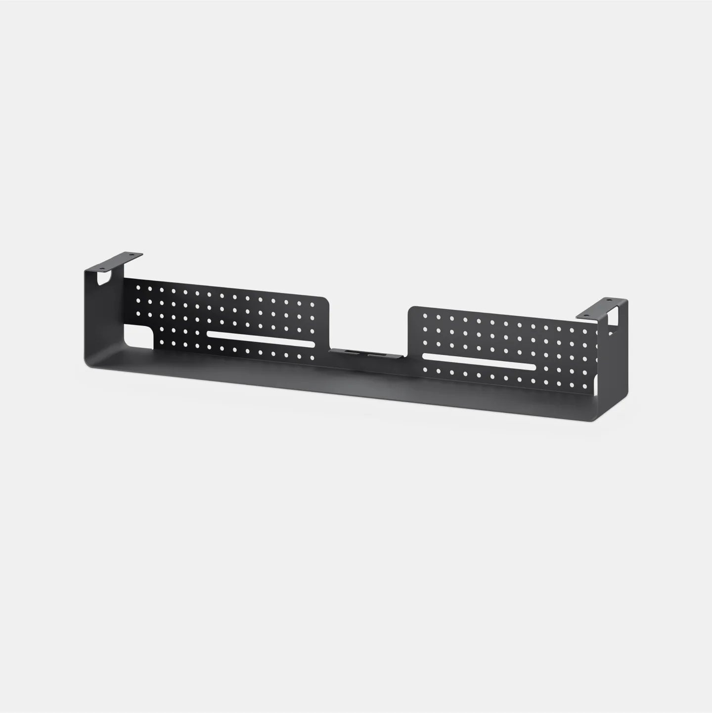 Black Pelicanwork cable organizer tray for under desk cable management
