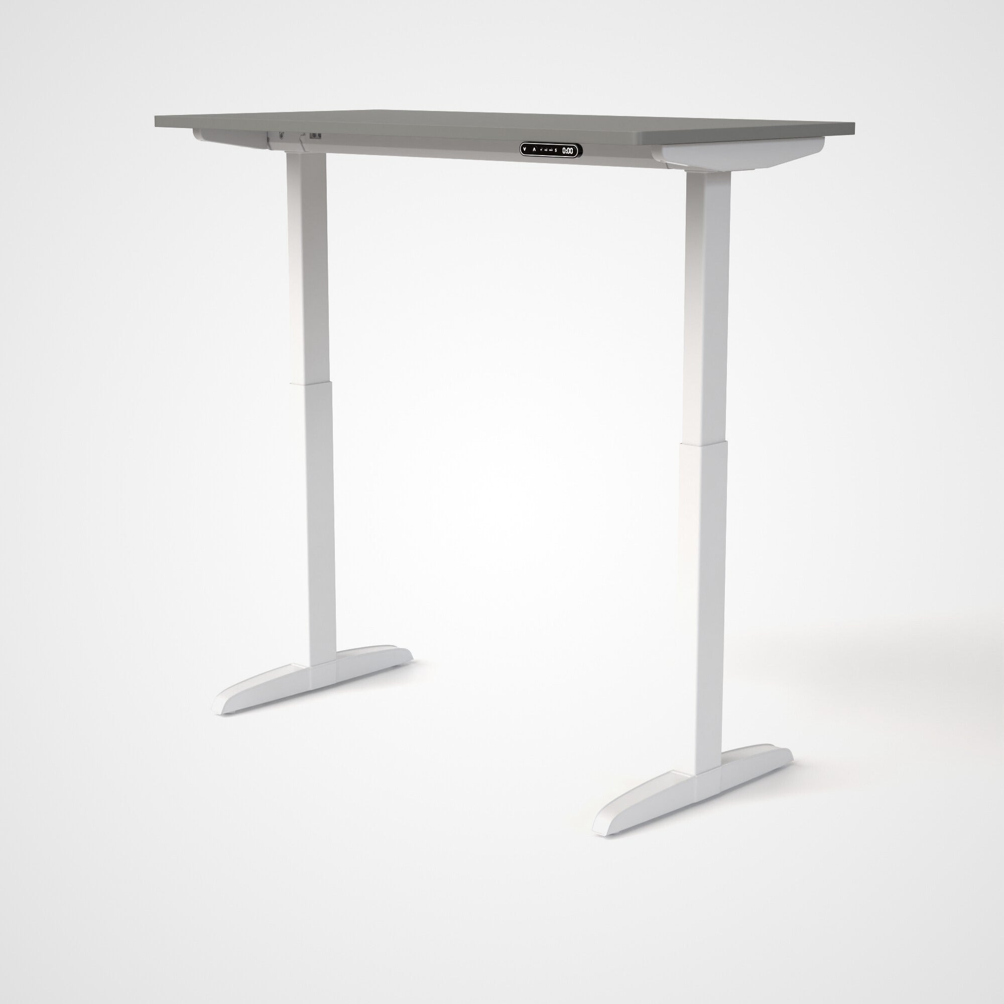 Model 301 | Everyday Electric Sit-Stand Desk (48"x24") | Grey | White Legs