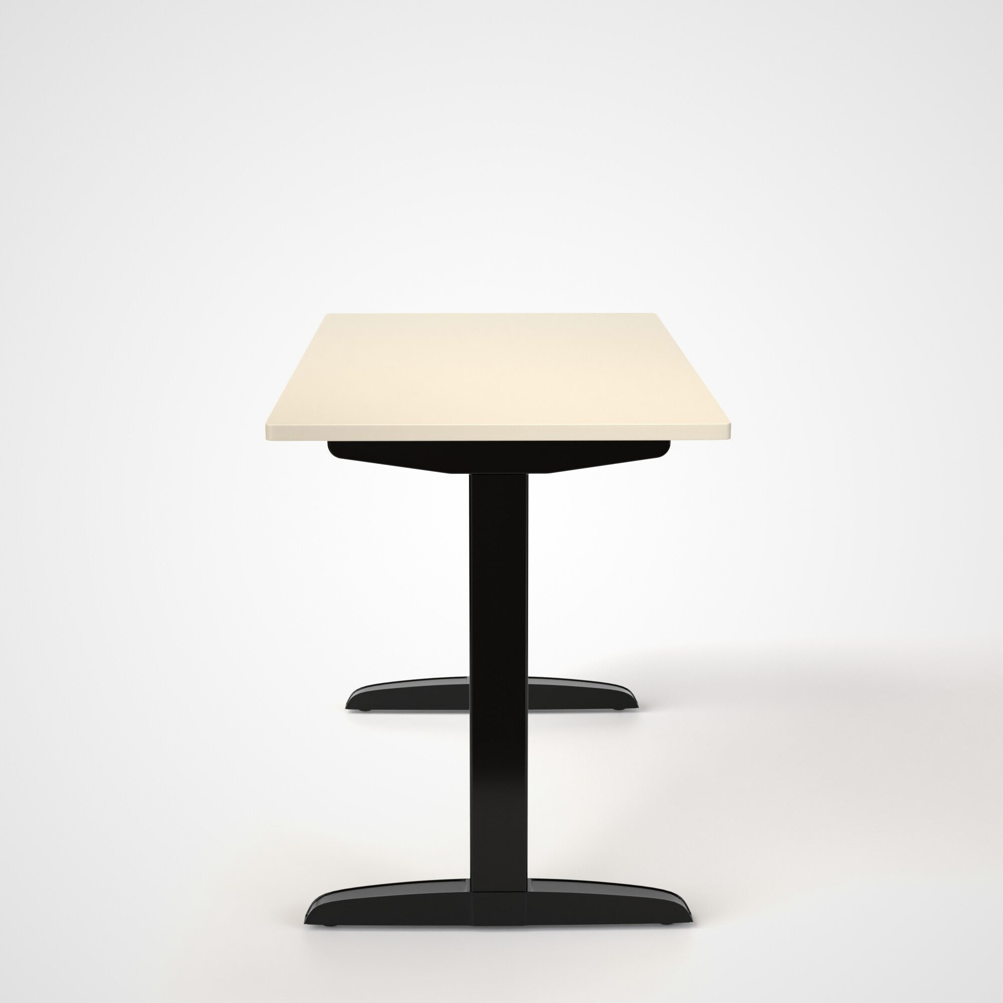Model 301 | Everyday Electric Sit-Stand Desk (48"x24") | Ivory | Black Legs