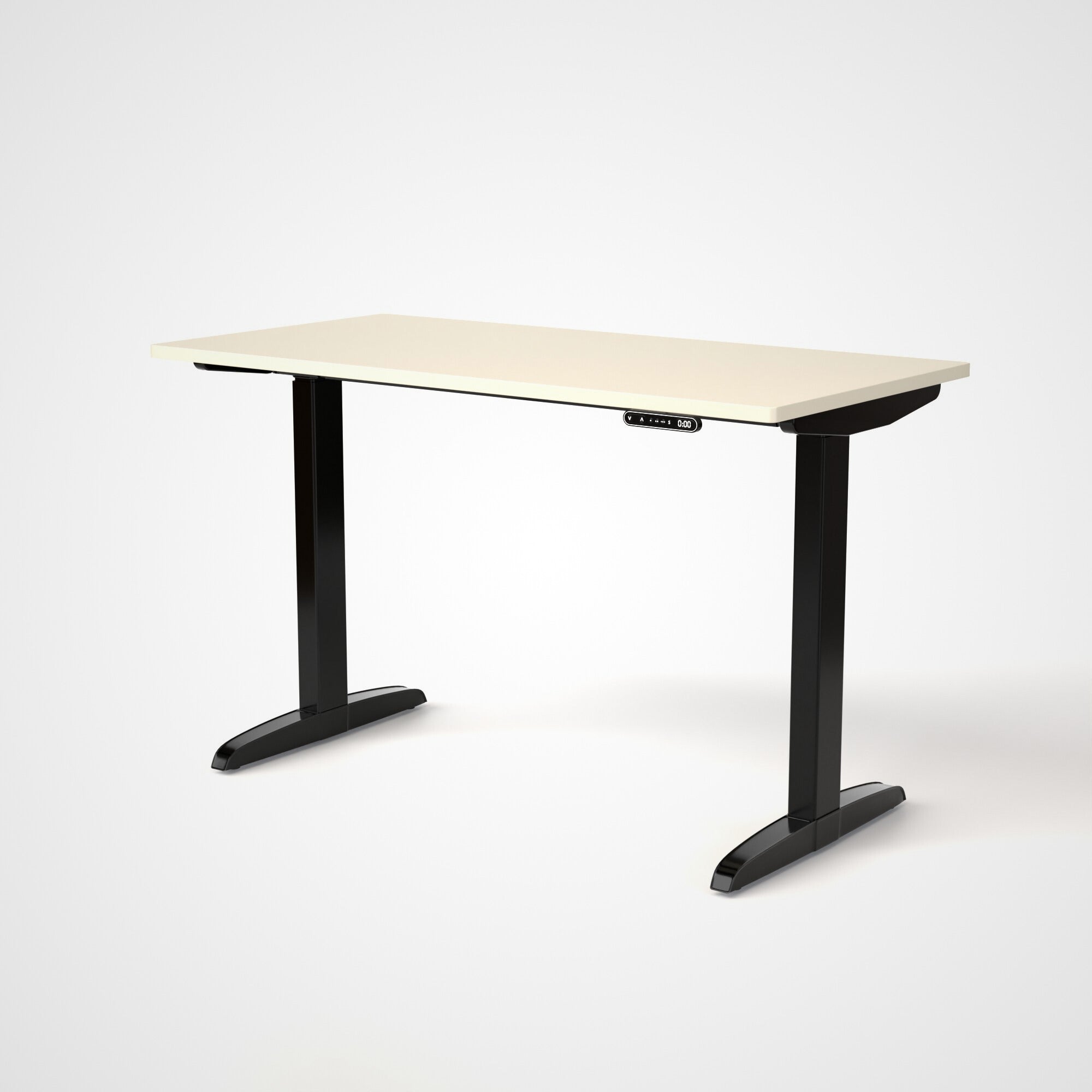 Model 301 | Everyday Electric Sit-Stand Desk (48"x24") | Ivory | Black Legs