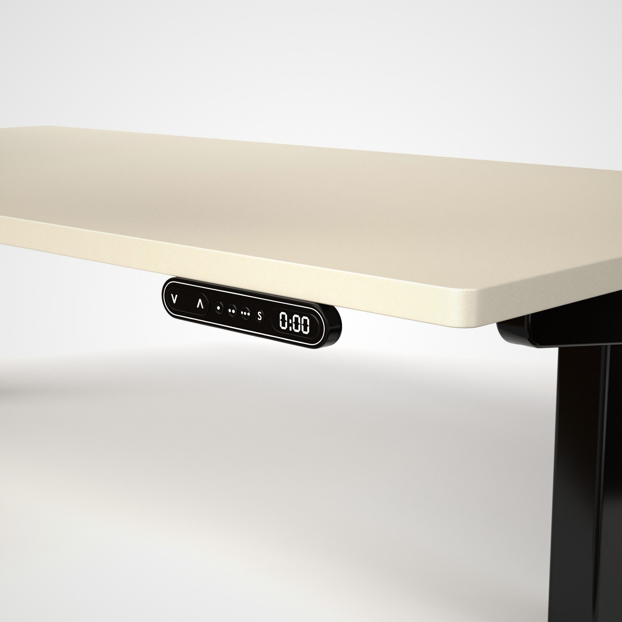Model 301 | Everyday Electric Sit-Stand Desk (48"x24") | Ivory | Black Legs