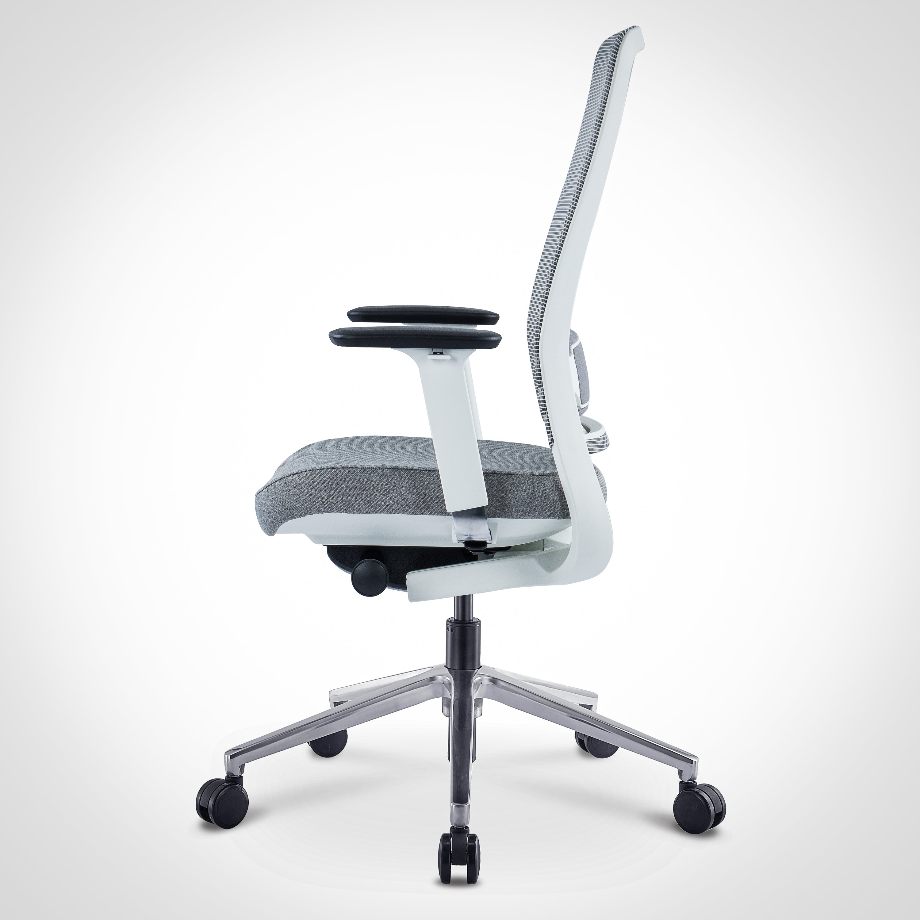 Model 54 Ergonomic Office Chair | White/Grey | Metal Base