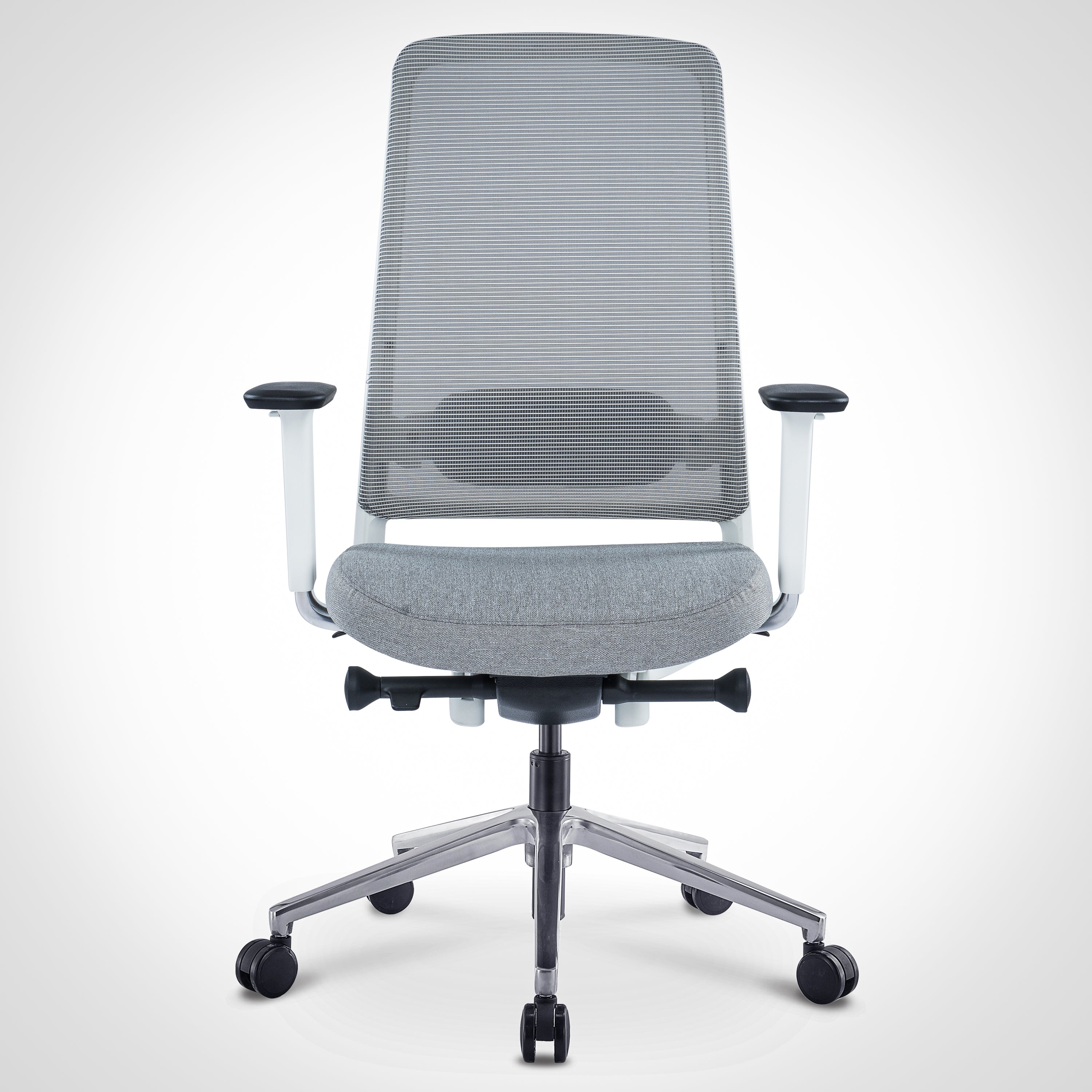 Model 54 Ergonomic Office Chair | White/Grey | Metal Base
