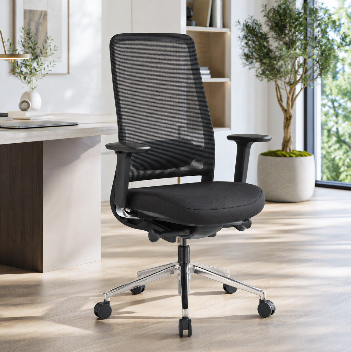 Model 54 Ergonomic Office Chair | Black | Metal Base