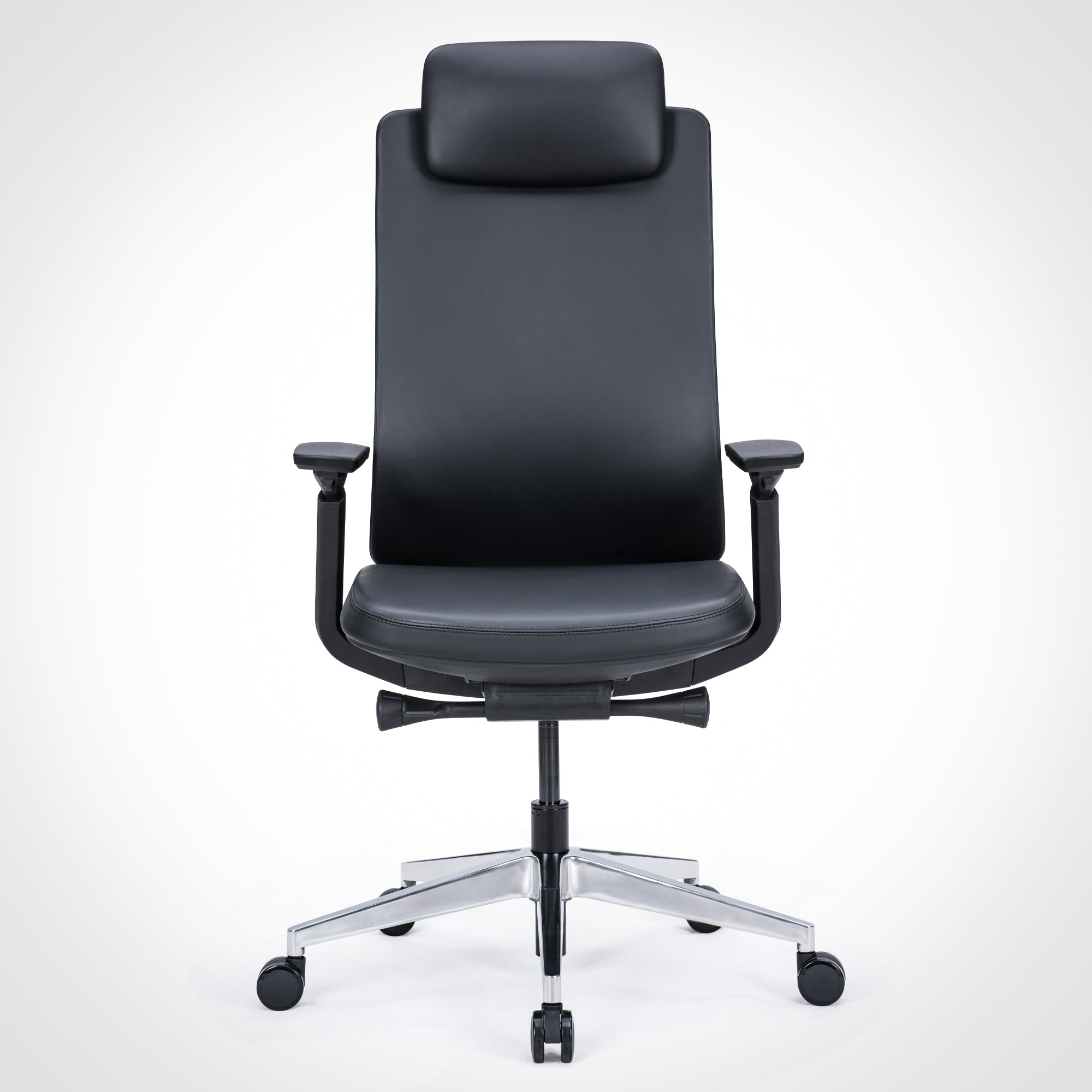 Model 77 Ergonomic Office Chair - Genuine Leather Onyx