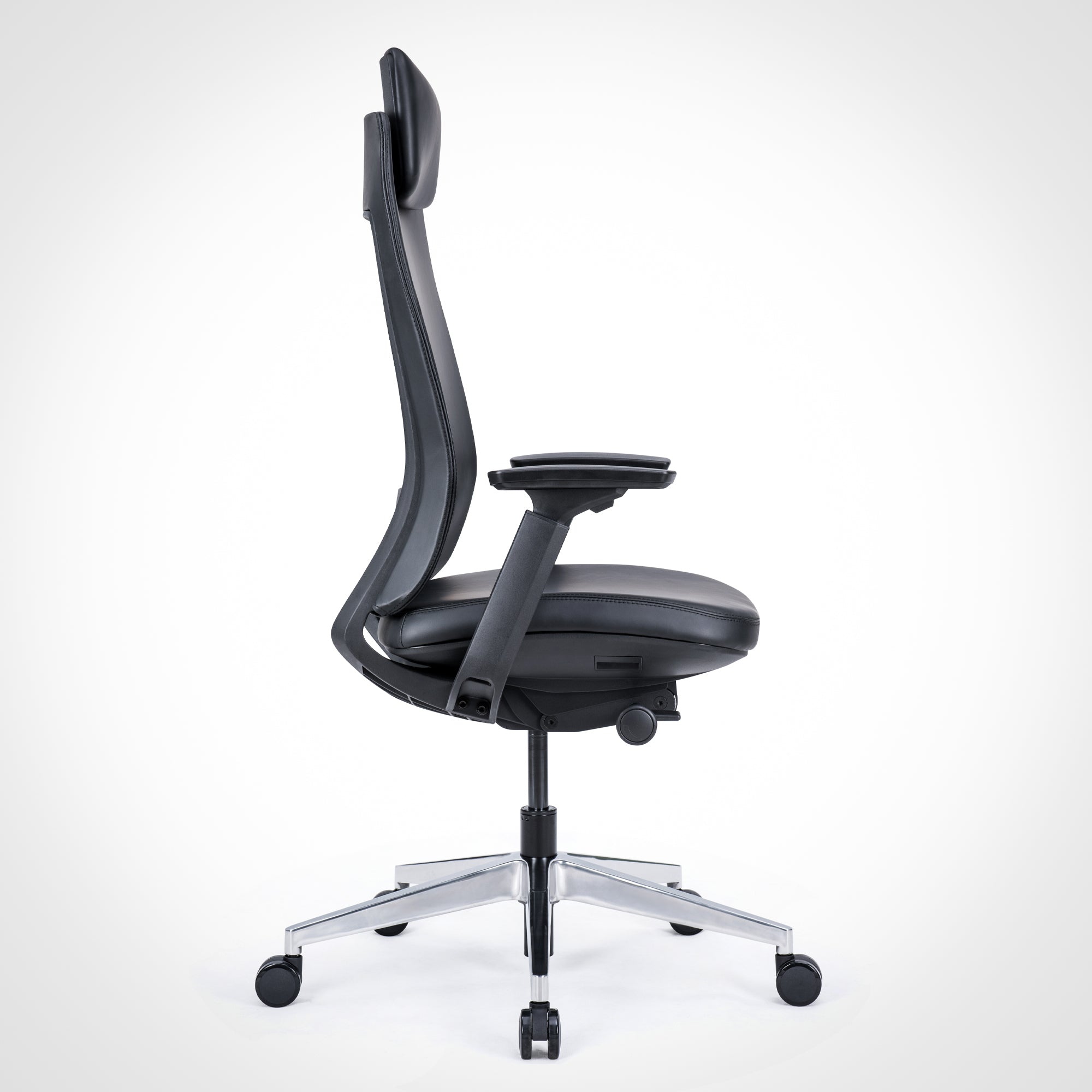Model 77 Ergonomic Office Chair - Genuine Leather Onyx