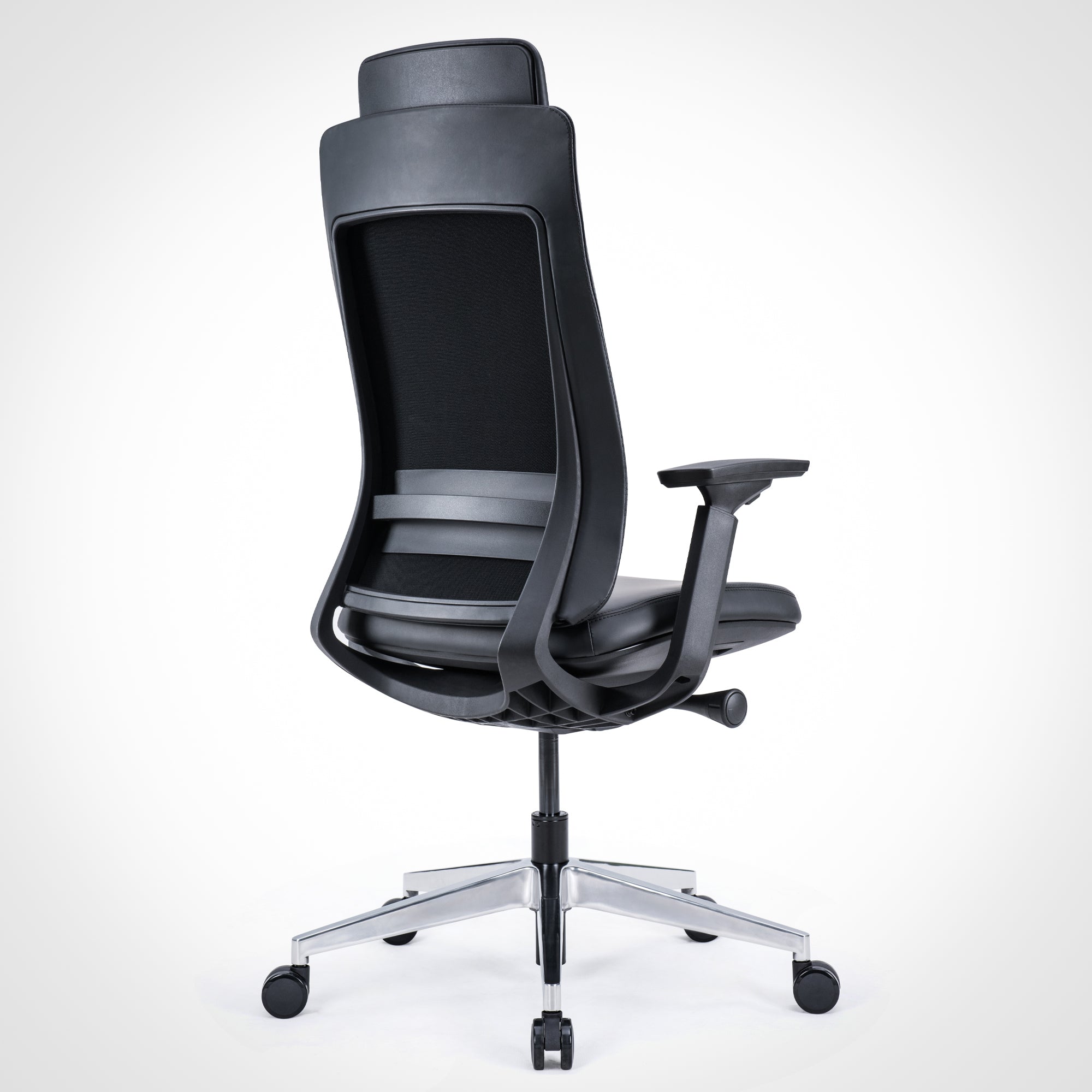 Model 77 Ergonomic Office Chair - Genuine Leather Onyx
