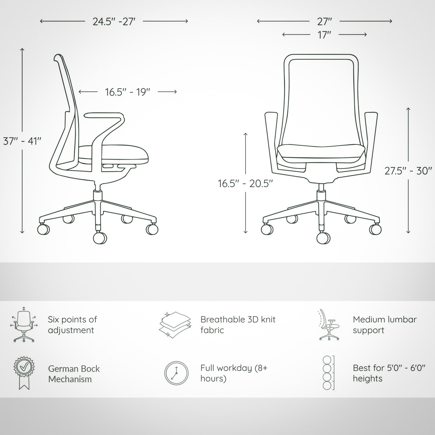 Model 92 Ergonomic Office Chair | Noir