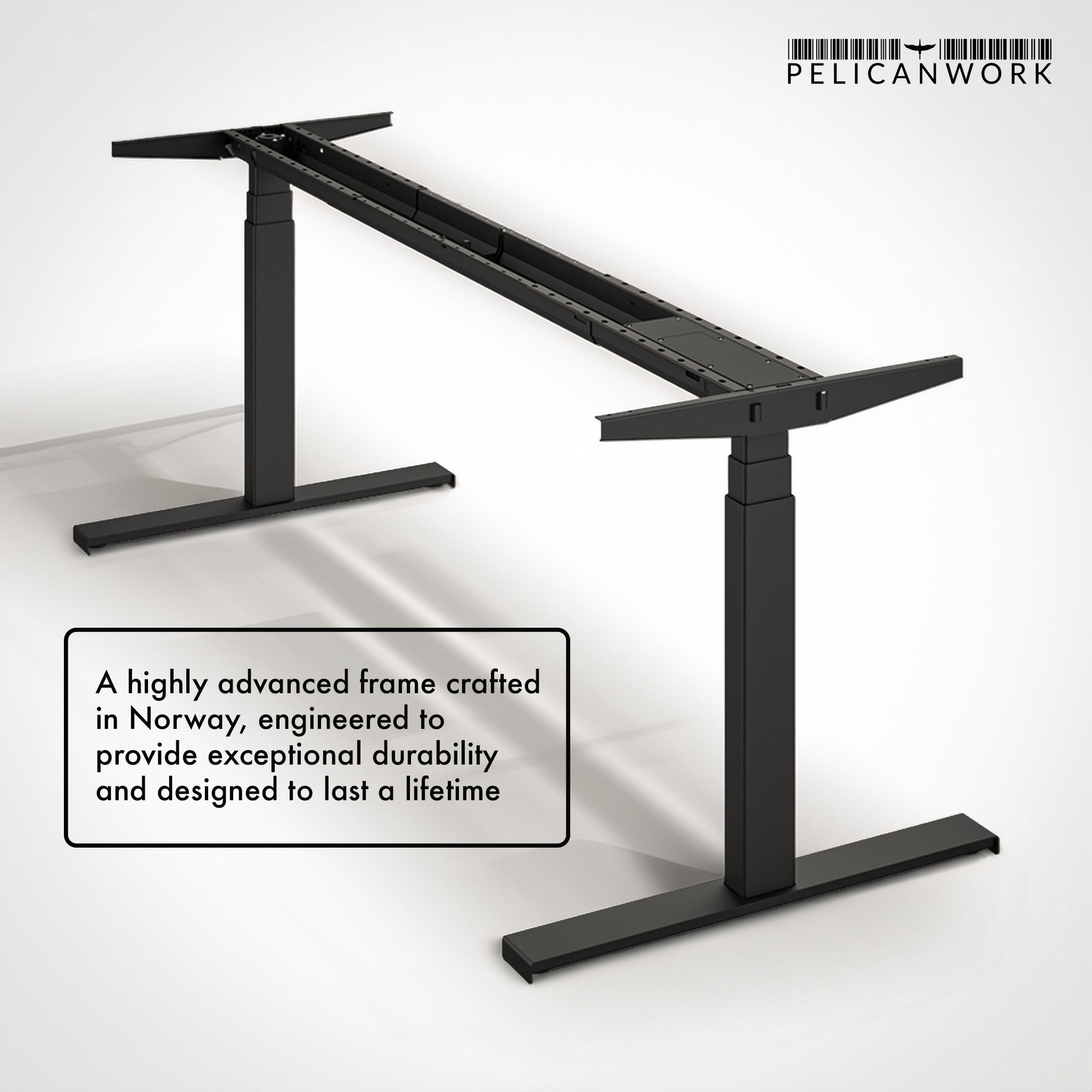 Model 304 | Pro High-Speed Solid-Wood Desk (68"x29") | Walnut Wood | White Legs
