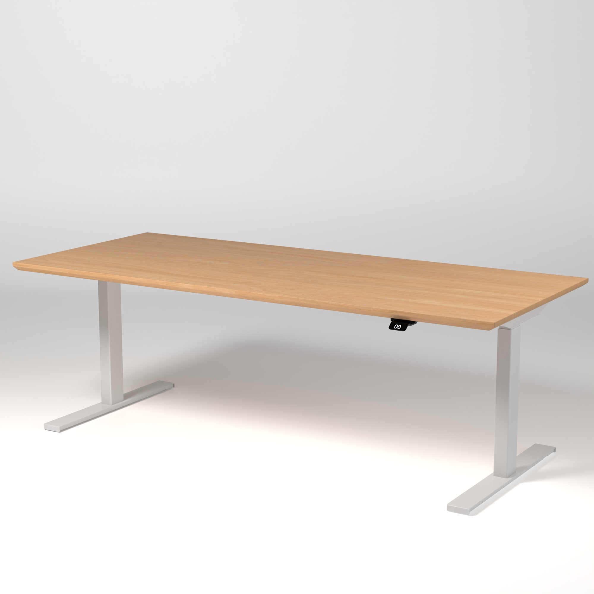 Model 304 | Pro High-Speed Solid-Wood Desk (68"x29") | Oak Wood | White Legs