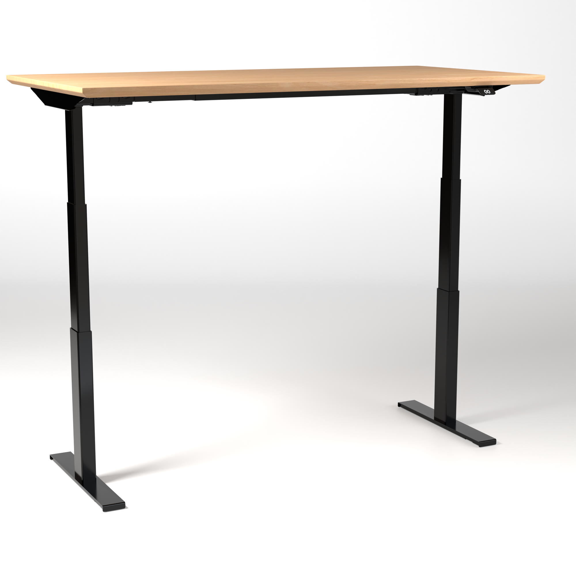Model 304 | Pro High-Speed Solid-Wood Desk (58"x29") | Oak Wood | Black Legs