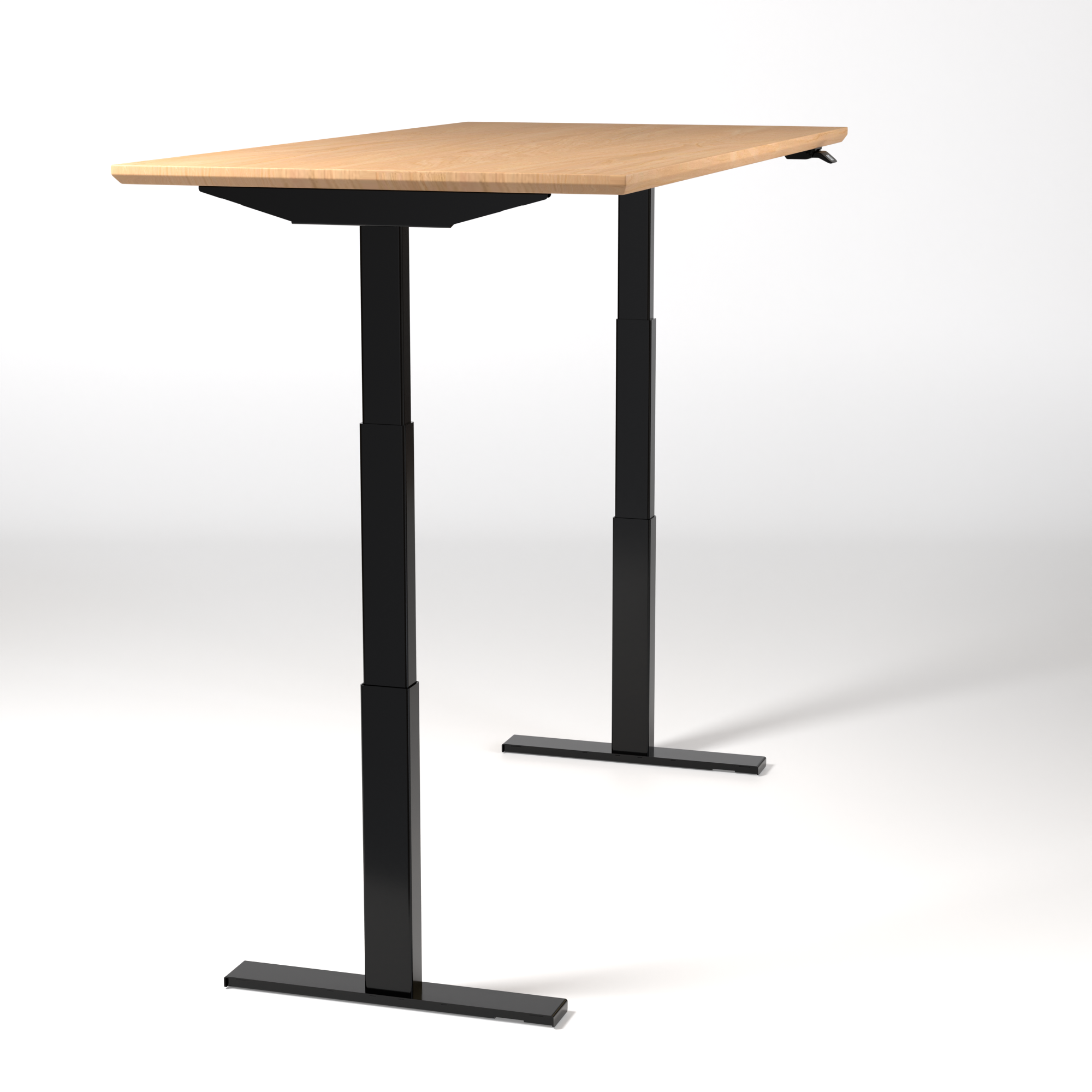 Model 304 | Pro High-Speed Solid-Wood Desk (58"x29") | Oak Wood | Black Legs