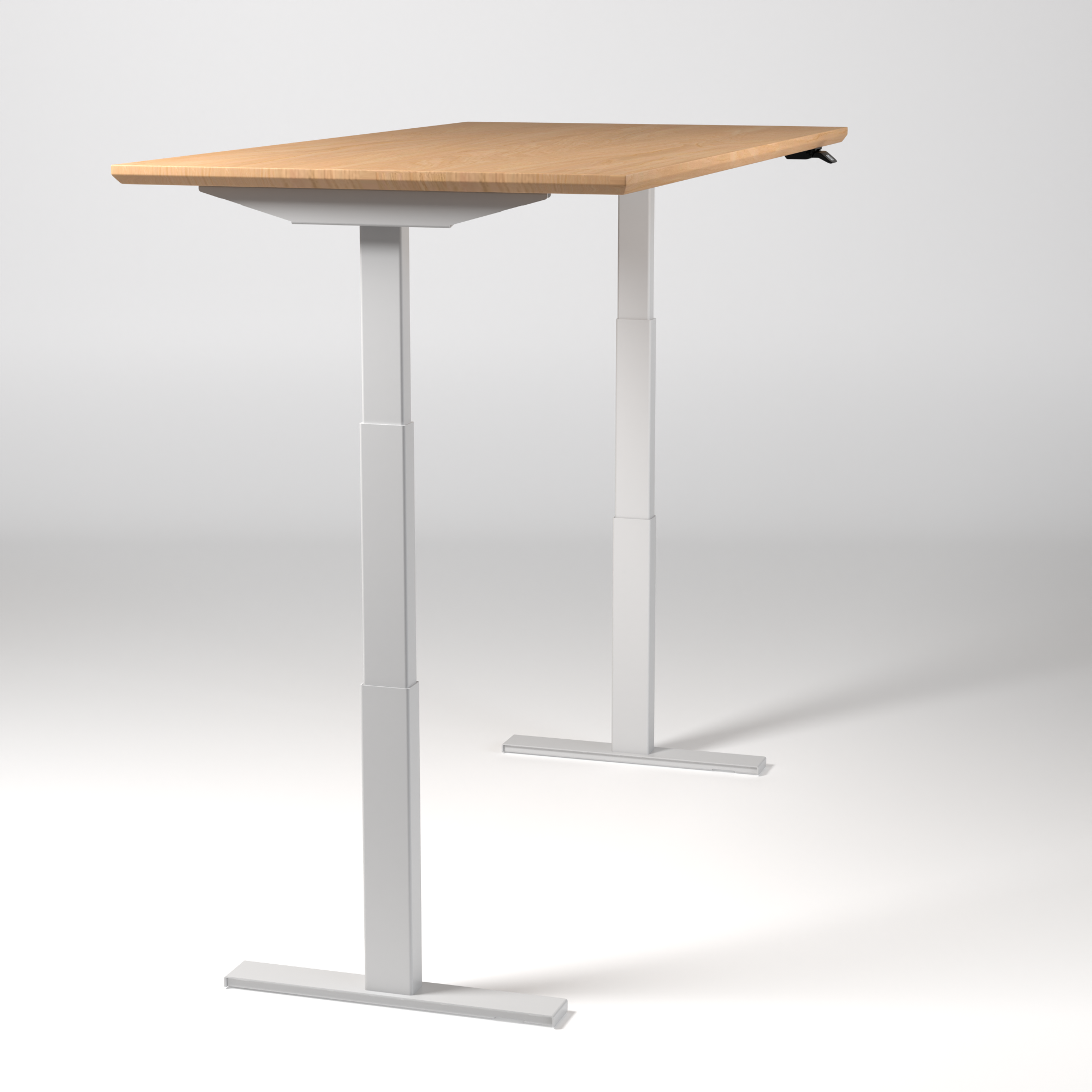 Model 304 | Pro High-Speed Solid-Wood Desk (58"x29") | Oak Wood | White Legs