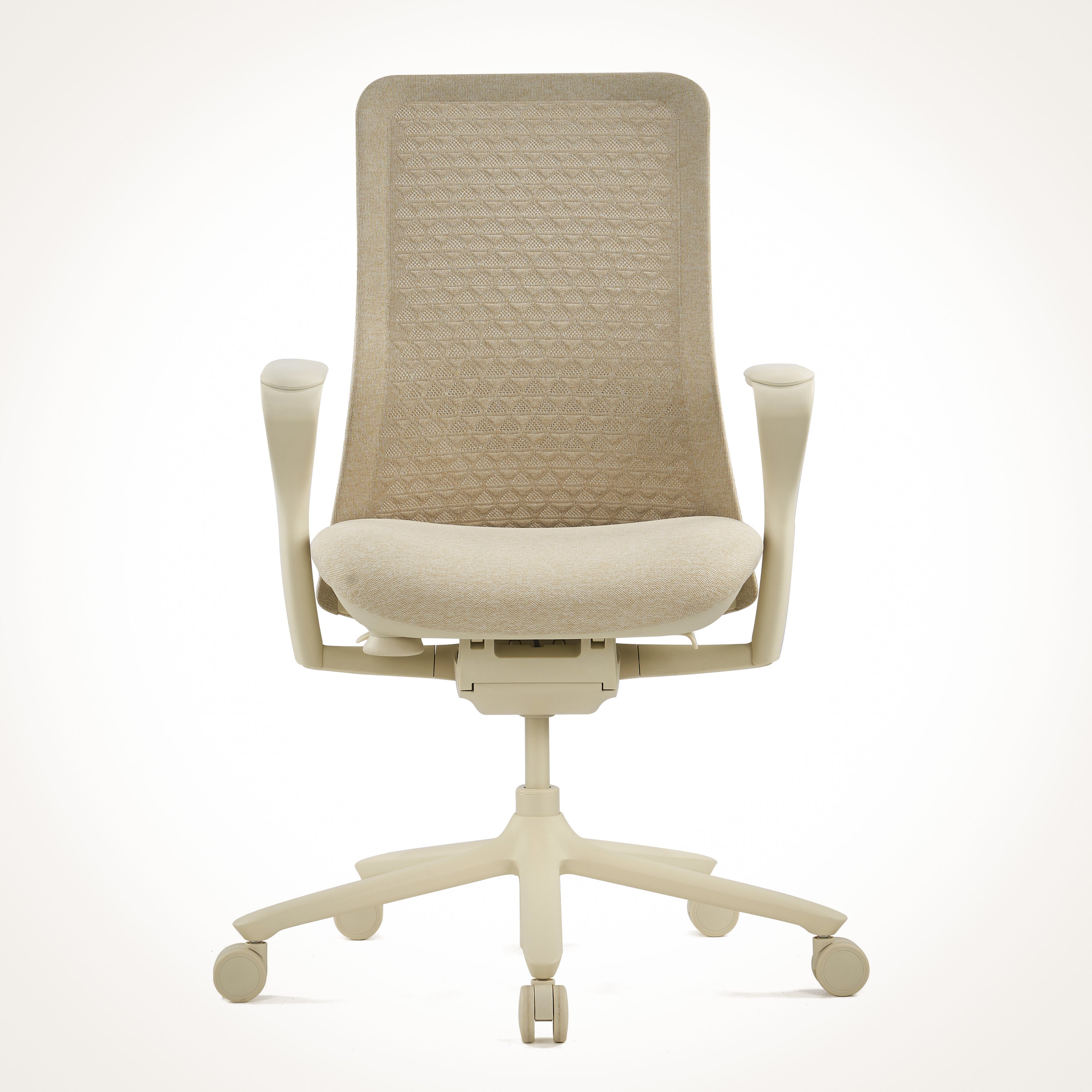 Pelicanwork wheat ergonomic office chair with mesh back and cushioned seat