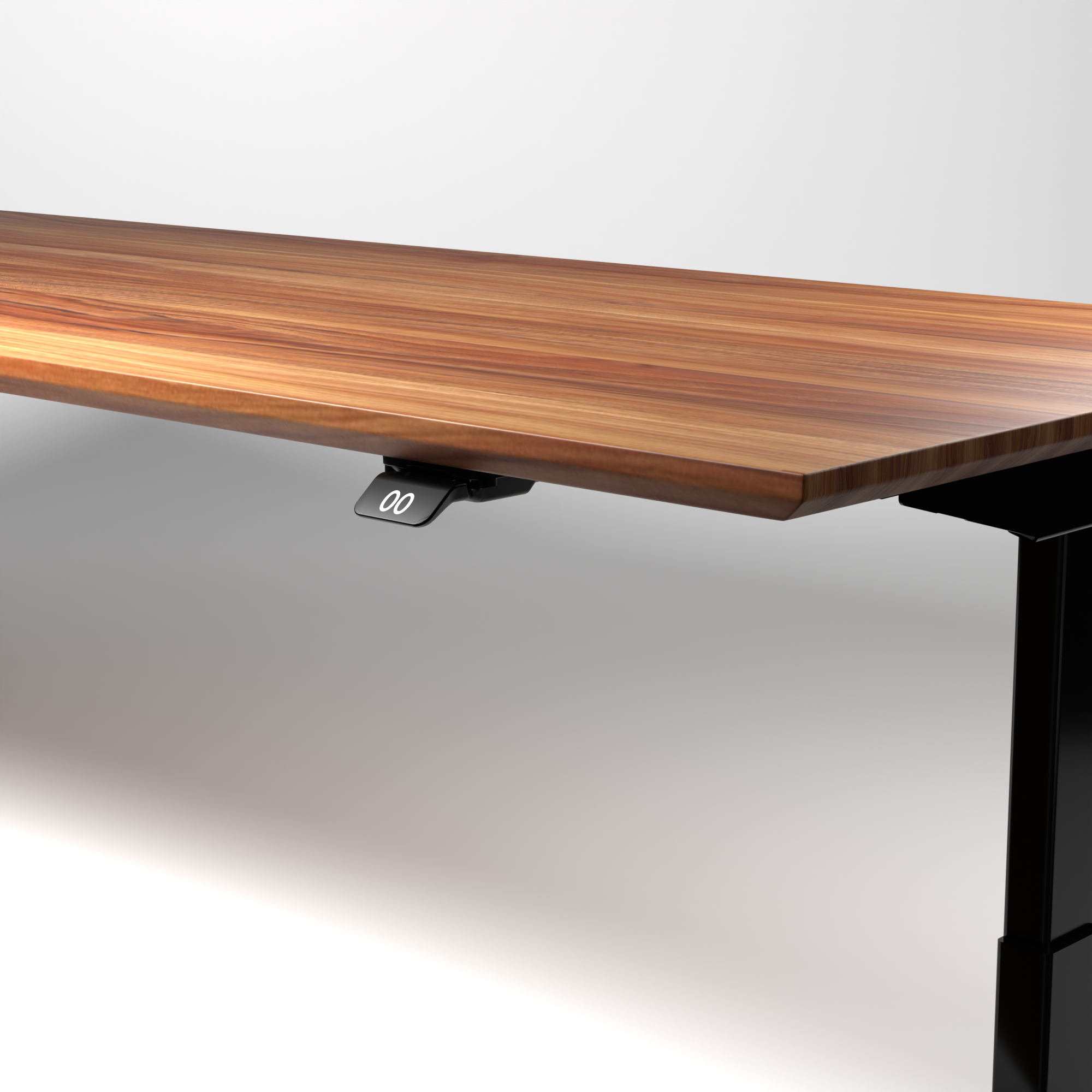 Model 304 | Pro High-Speed Solid-Wood Desk (68"x29") | Teak Wood | Black Legs