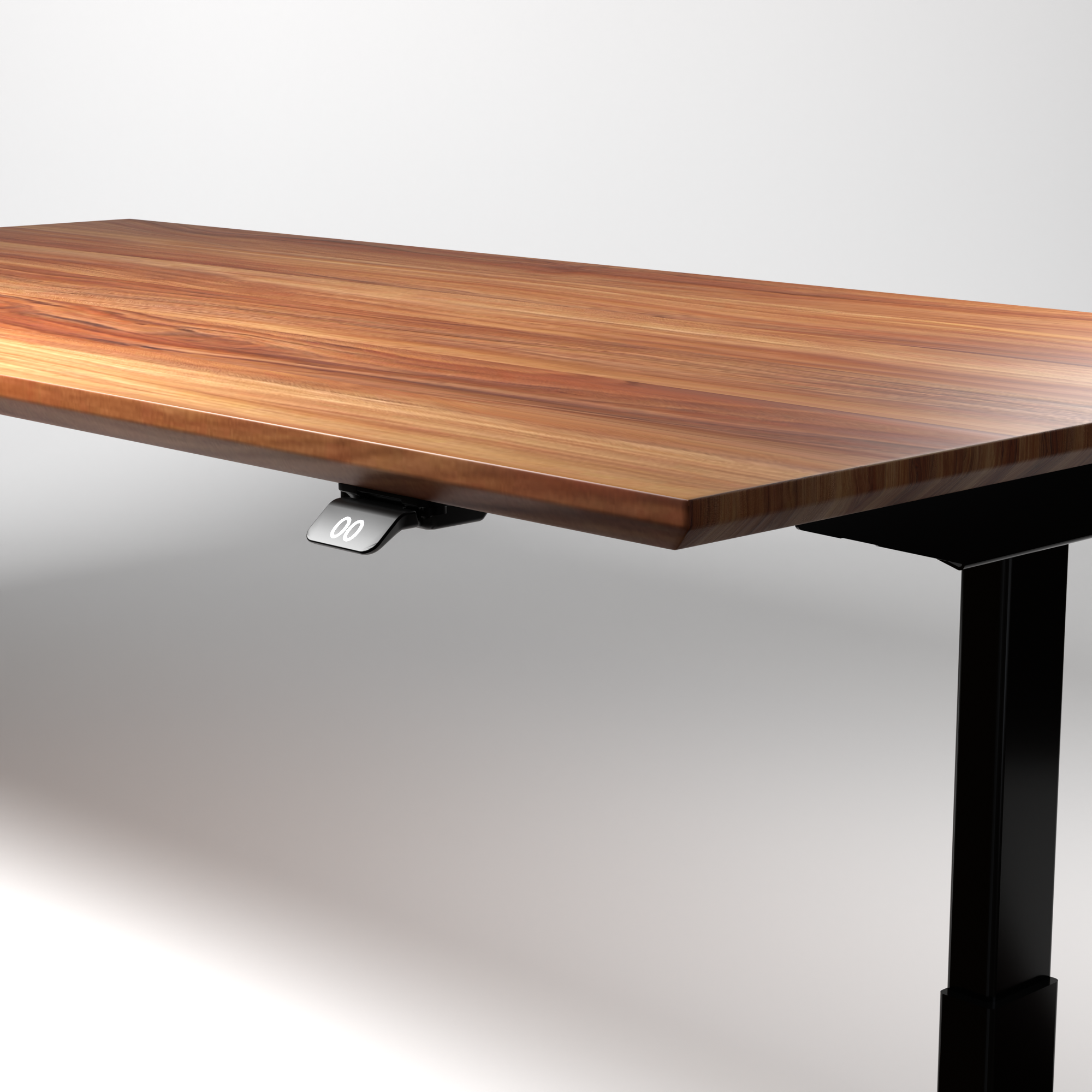 Model 304 | Pro High-Speed Solid-Wood Desk (58"x29") | Teak Wood | Black Legs