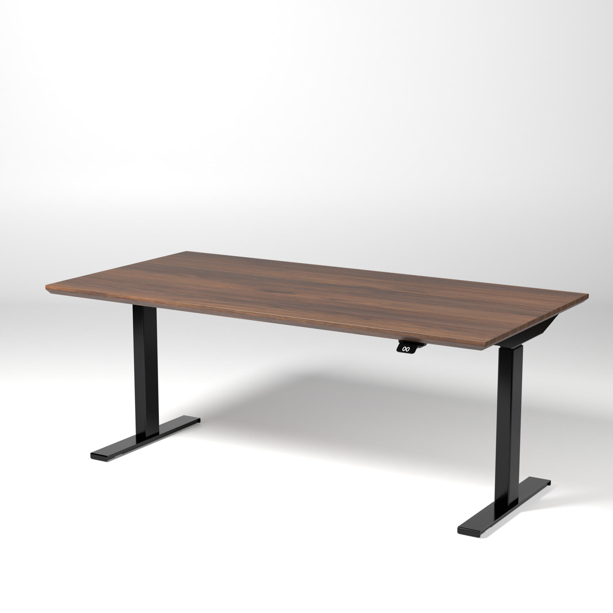 Model 304 | Pro High-Speed Solid-Wood Desk (58"x29") | Walnut Wood | Black Legs