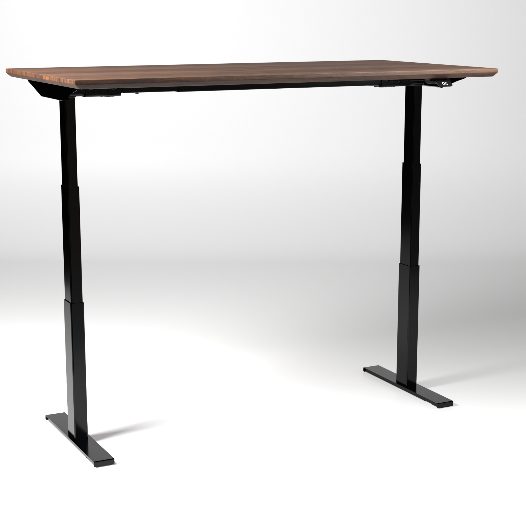 Model 304 | Pro High-Speed Solid-Wood Desk (58"x29") | Walnut Wood | Black Legs