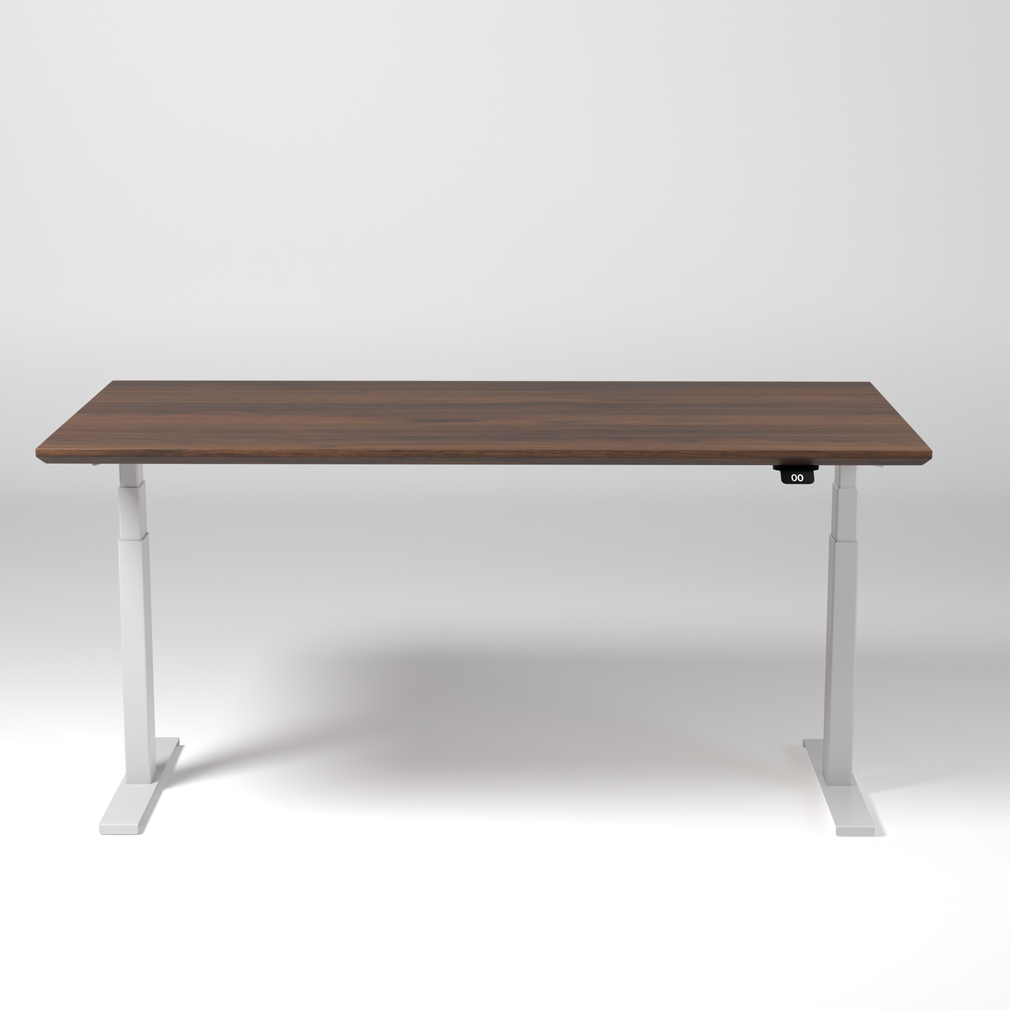 Model 304 | Pro High-Speed Solid-Wood Desk (58"x29") | Walnut Wood | White Legs