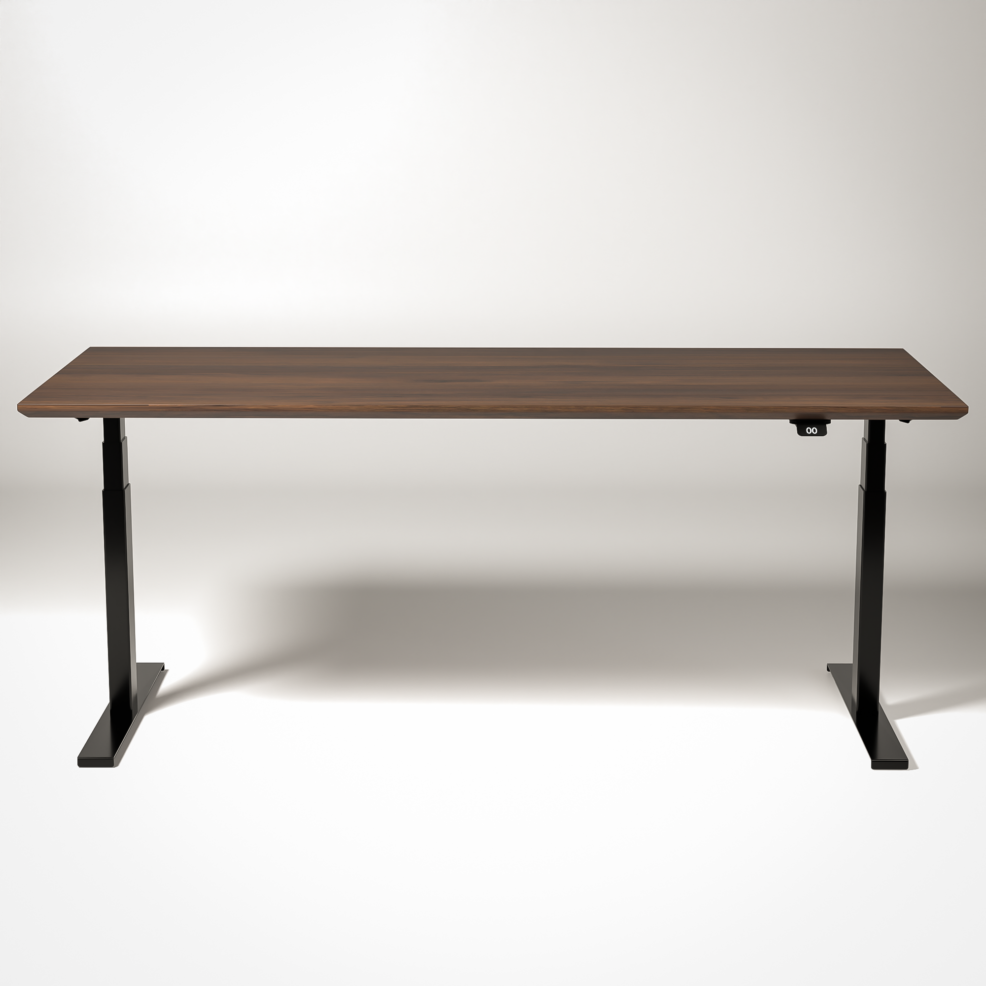 Model 304 | Pro High-Speed Solid-Wood Desk (68"x29") | Walnut Wood | Black Legs