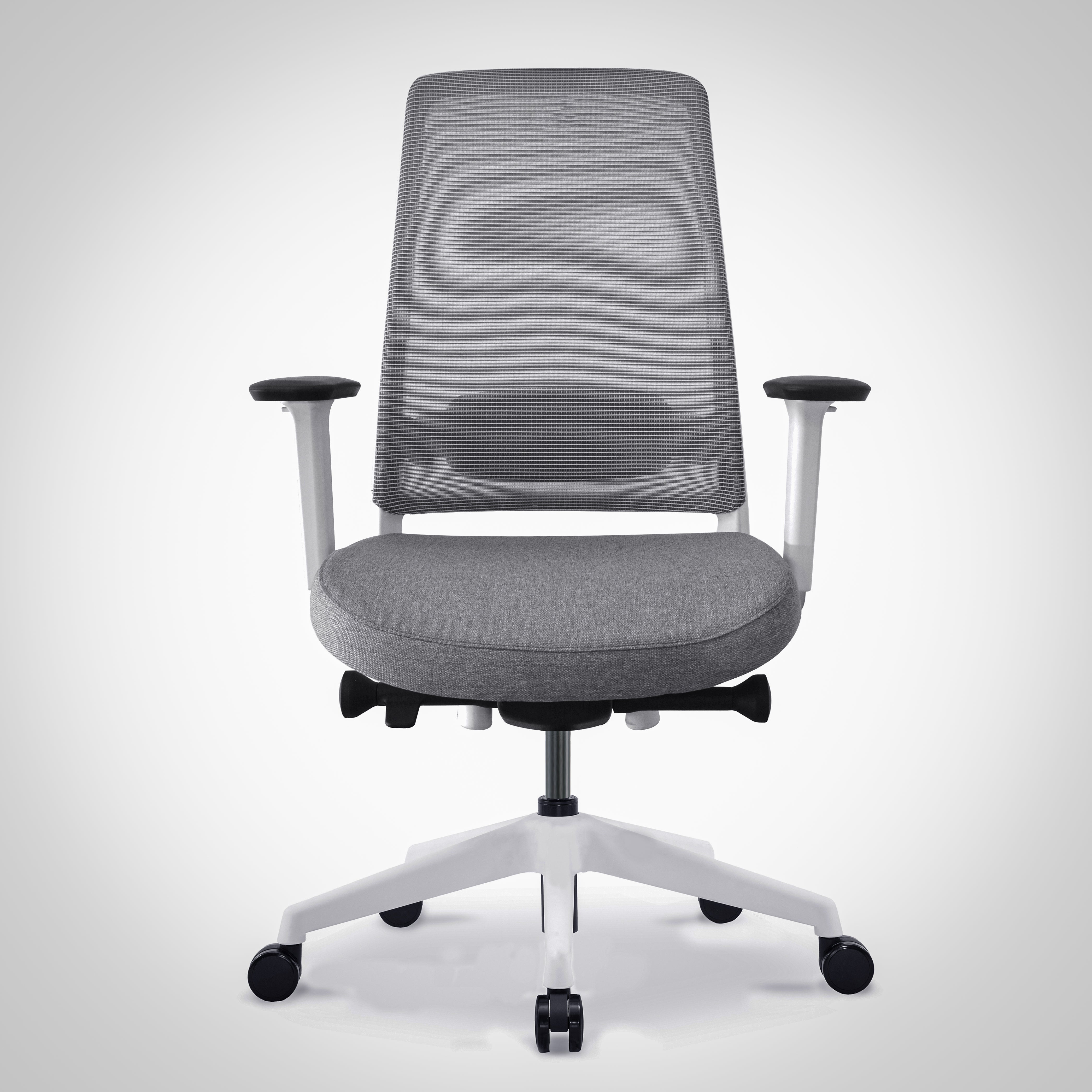 Model 54 Ergonomic Office Chair | White/Grey | Nylon Base