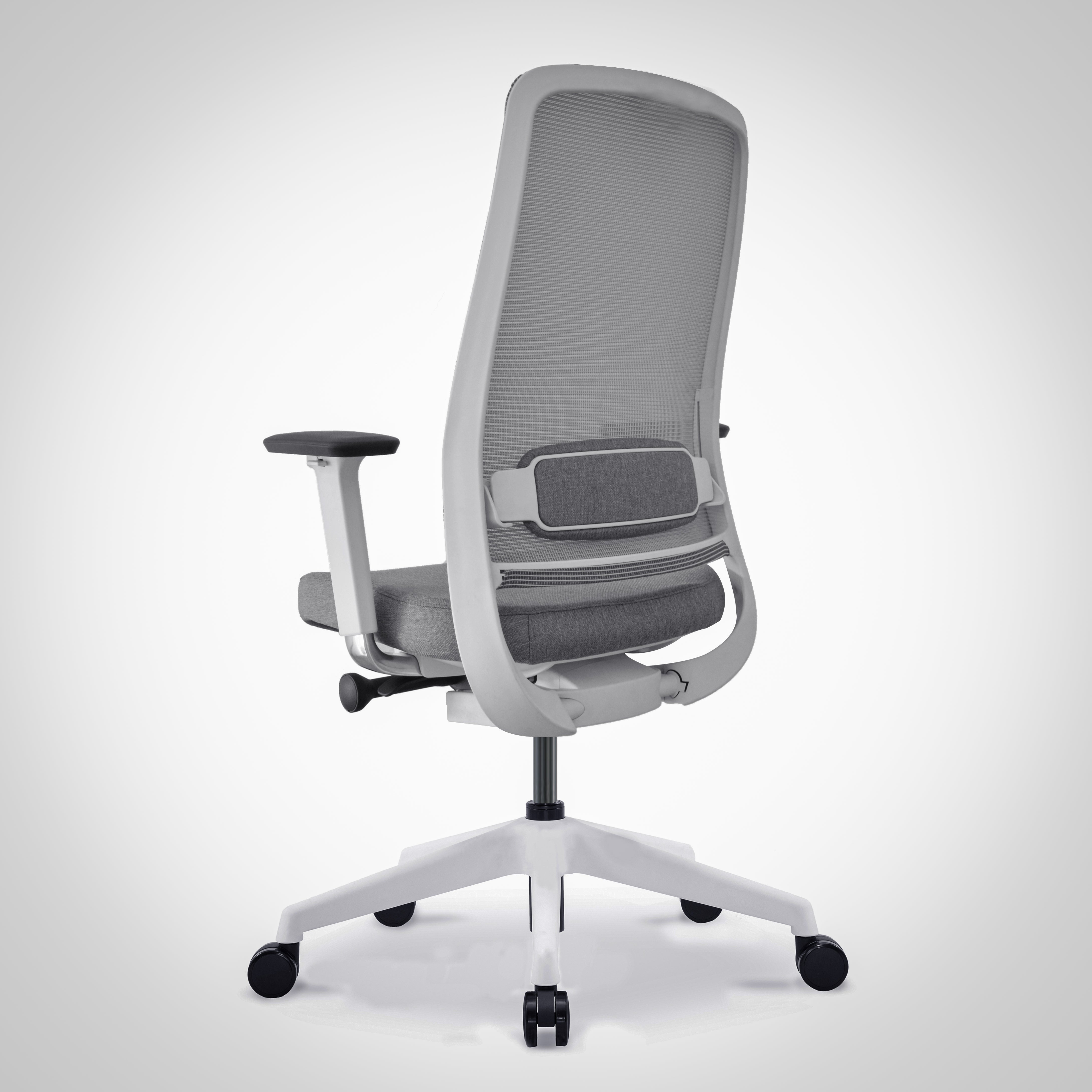 Model 54 Ergonomic Office Chair | White/Grey | Nylon Base