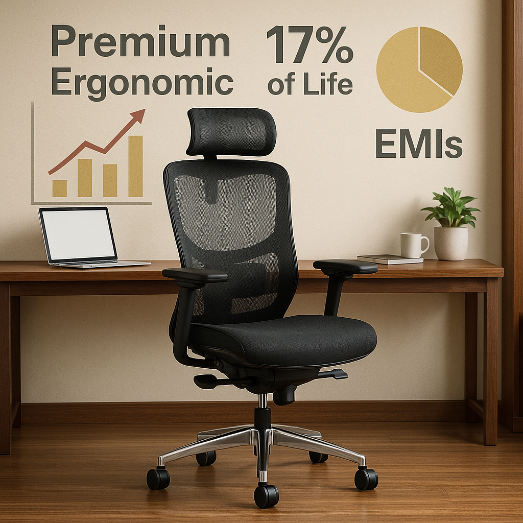 Premium Ergonomic Office Chair in India: Why High-Earning Professionals Should Stop Calling It an “Expensive Chair”