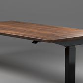 Model 304 Pro Electric Standing Desk | Walnut Wood | 60 x 30 in | Black Legs