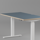 Model 301 Electric Standing Desk | Yale Blue | 48 x 24 in | White Legs