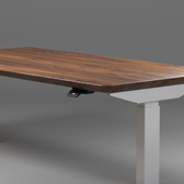 Model 304 Pro Electric Standing Desk | Walnut Wood | 55 x 28 in | White Legs