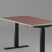 Model 301 Electric Standing Desk | Rosso | 48 x 24 in | Black Legs