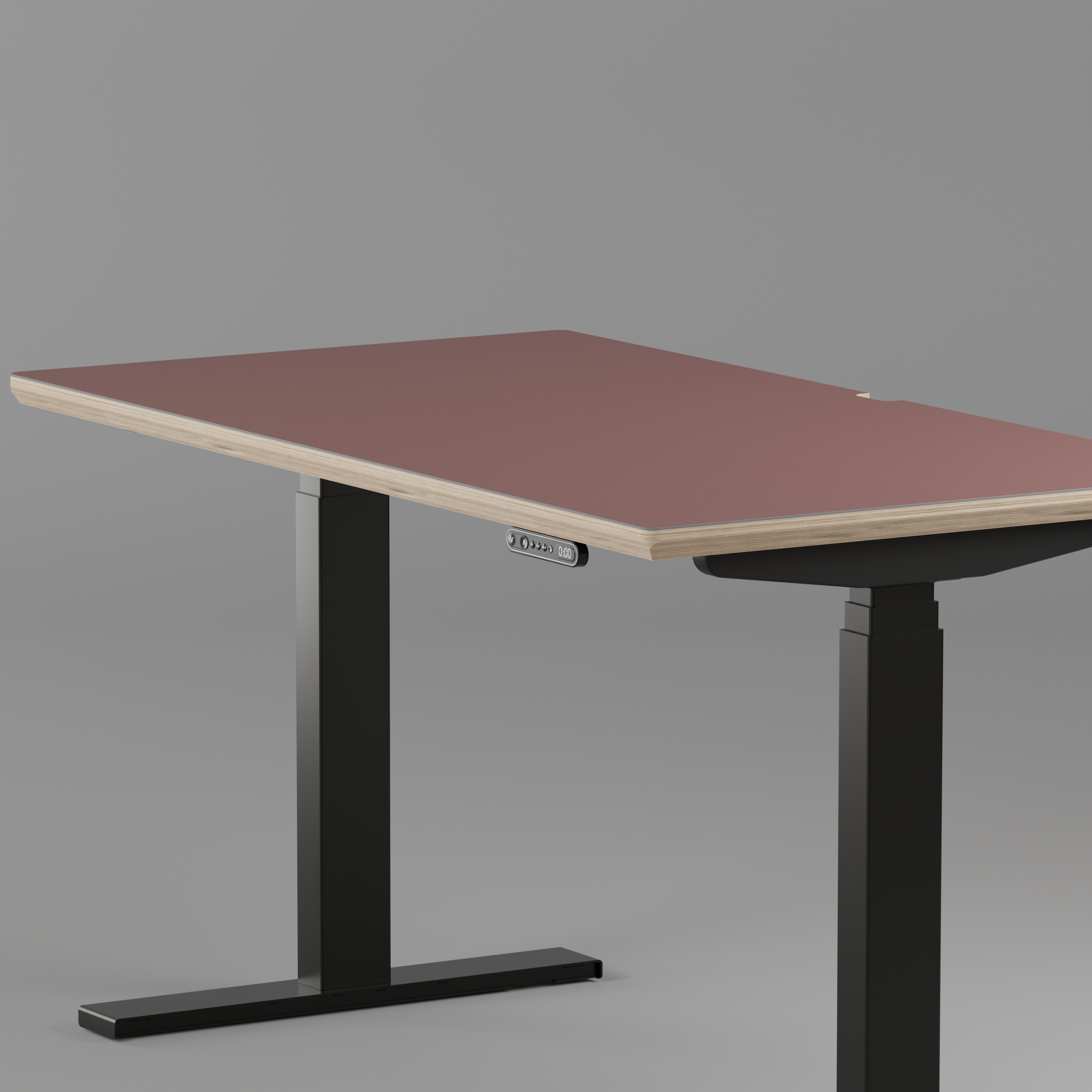 Model 301 Electric Standing Desk | Rosso | 48 x 24 in | Black Legs
