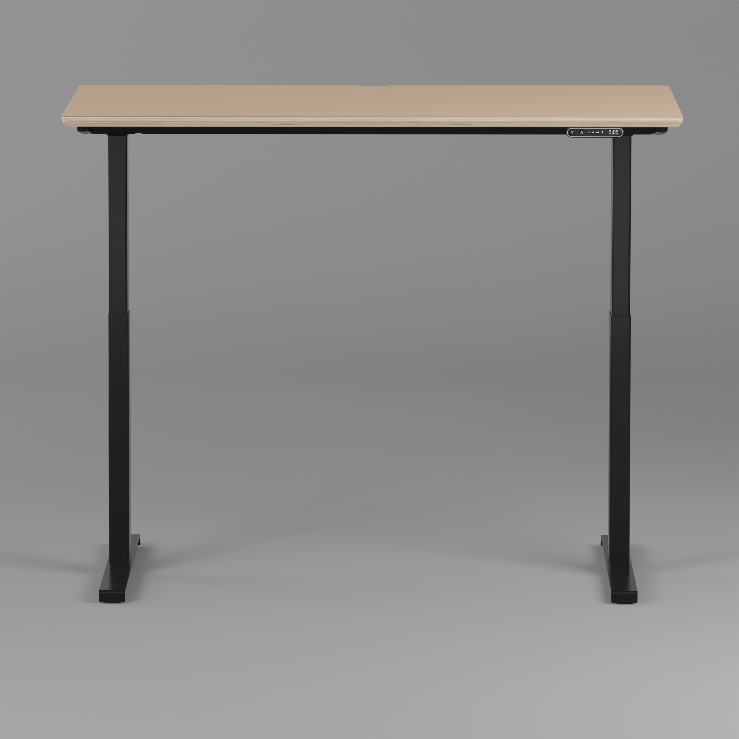 Model 301 | Height Adjustable Desk/Standing Desk (59"x29")  | Beige | Black Legs