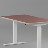 Model 301 Electric Standing Desk | Rosso | 48 x 24 in | White Legs