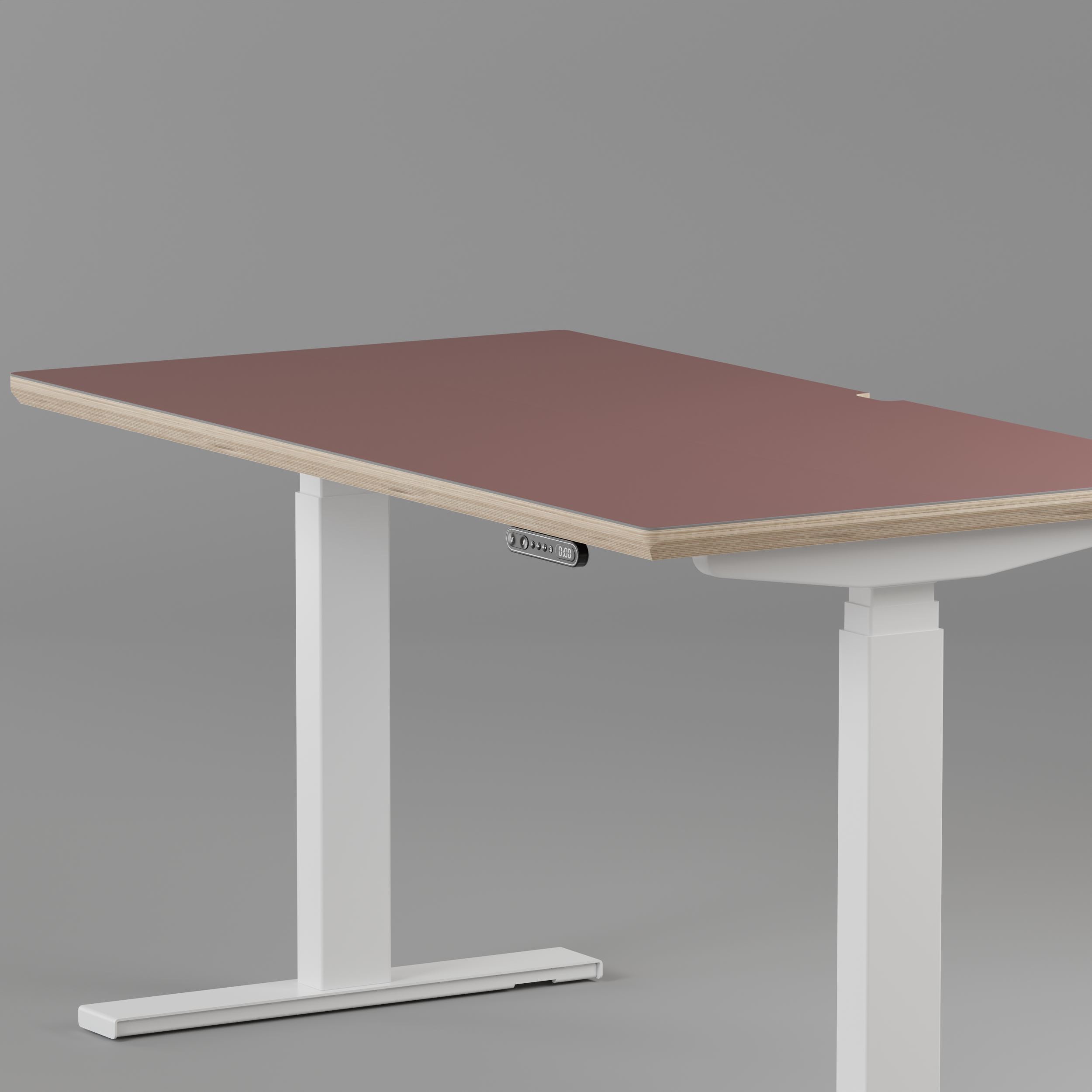 Model 301 Electric Standing Desk | Rosso | 48 x 24 in | White Legs