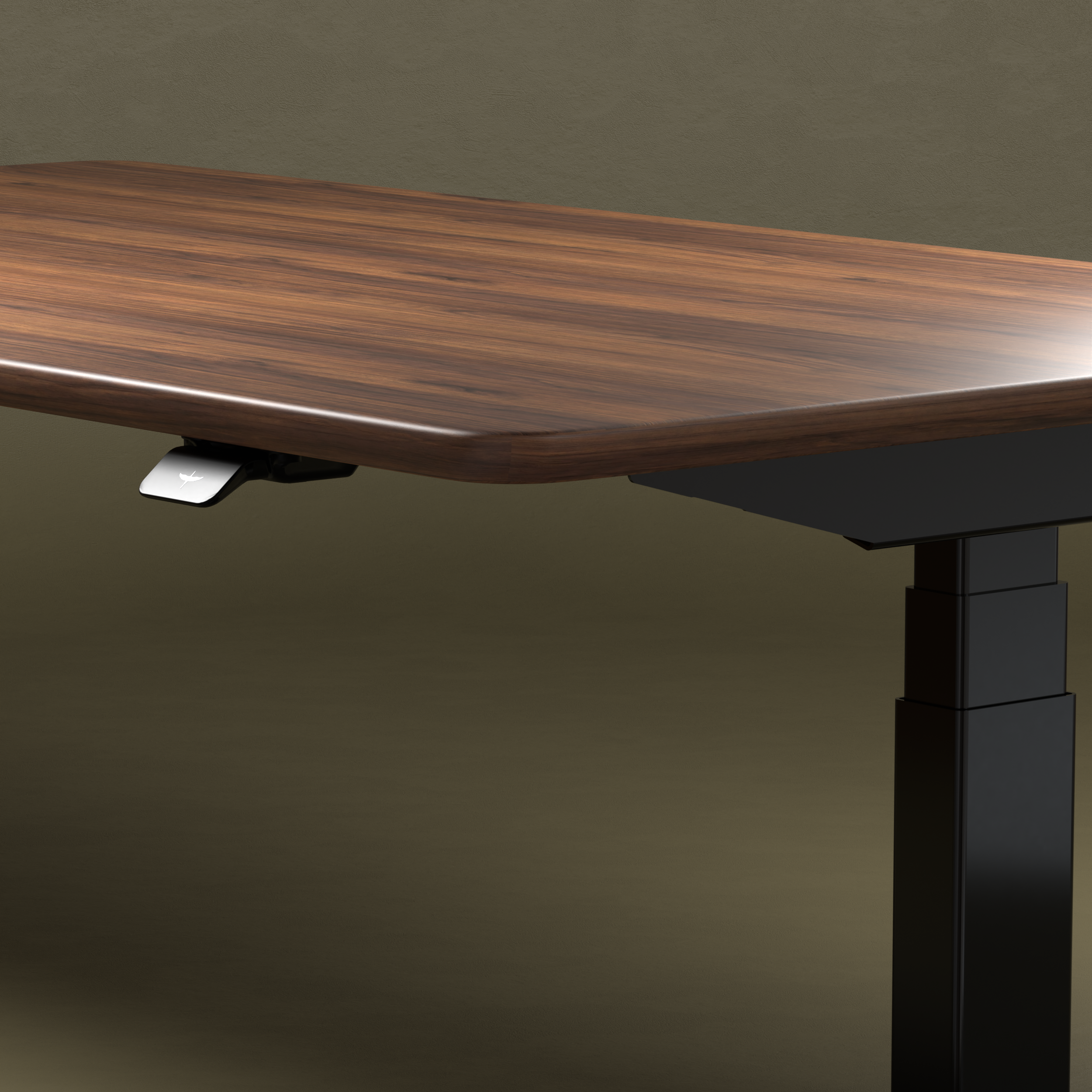Model 304 | Solid American Walnut Wood Height Adjustable Desk (60"x30") | Black Legs