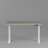 Model 301 Electric Standing Desk | Moss Green | 48 x 24 in | White Legs