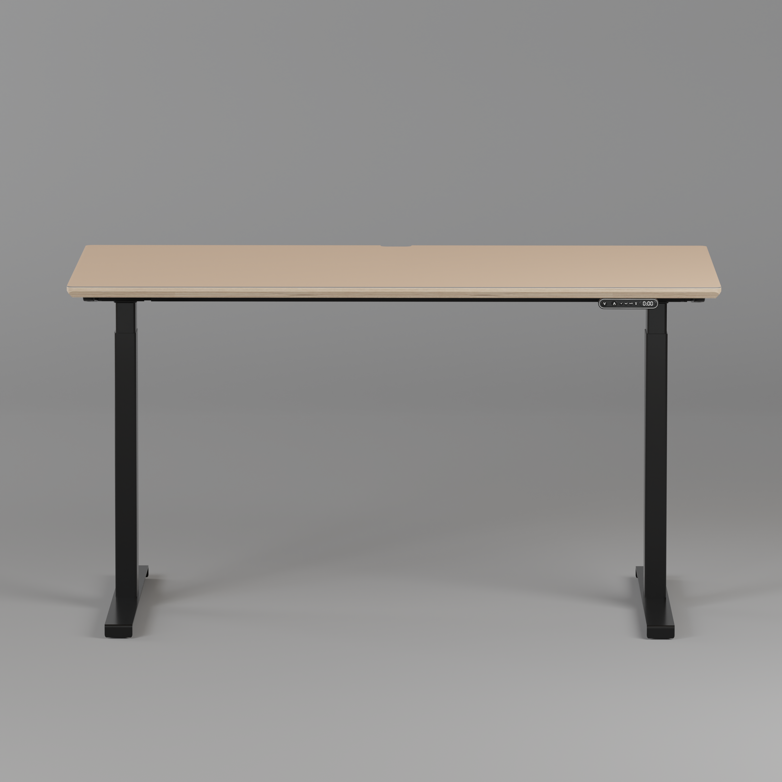 Model 301 | Height Adjustable Desk/Standing Desk (59"x29")  | Beige | Black Legs