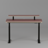 Model 301 Electric Standing Desk | Rosso | 55 x 27 in | Black Legs