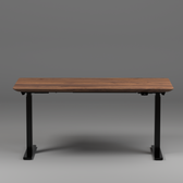 Model 304 Pro Electric Standing Desk | Walnut Wood | 60 x 30 in | Black Legs