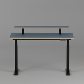 Model 301 Electric Standing Desk | Yale Blue | 55 x 27 in | Black Legs
