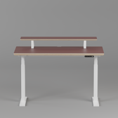 Model 301 Electric Standing Desk | Rosso | 55 x 27 in | White Legs