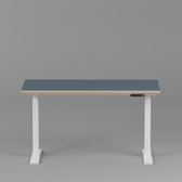 Model 301 Electric Standing Desk | Yale Blue | 48 x 24 in | White Legs
