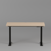 Model 301 Electric Standing Desk | Beige | 48 x 24 in | Black Legs