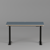 Model 301 Electric Standing Desk | Yale Blue | 48 x 24 in | Black Legs