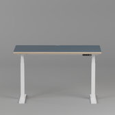Model 301 Electric Standing Desk | Yale Blue | 48 x 24 in | White Legs