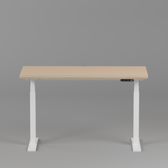 Model 301 Electric Standing Desk | Beige | 48 x 24 in | White Legs
